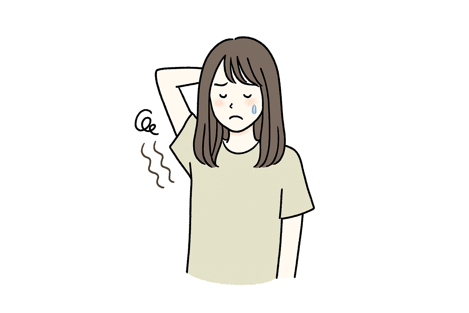 女性が自分のにおいを気にしている