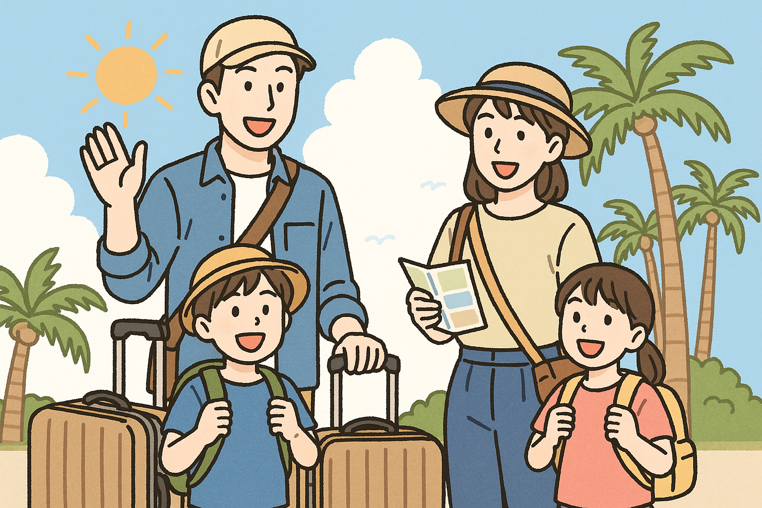 夏休みの家族旅行